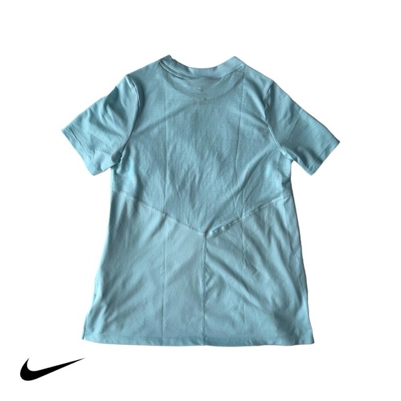 NIKE WOMENS RUNNING DRI-FIT  SHORT SLEEVE TEE CLASSIC SIZE S BABY BLUE - Picture 2 of 15
